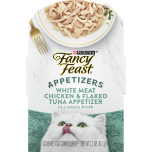 Fancy Feast Appetizers White Meat Chicken & Flaked Tuna Appetizer In A Savory Broth