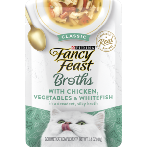 Fancy Feast Classic Broths With Chicken, Vegetables & Whitefish