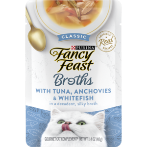 Fancy Feast Classic Broths With Tuna, Anchovies & Whitefish