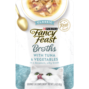 Fancy Feast Classic Broths With Tuna & Vegetables