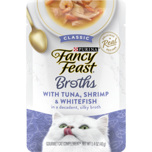 Fancy Feast Classic Broths With Tuna, Shrimp & Whitefish