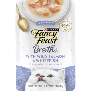Fancy Feast Creamy Broths With Wild Salmon & Whitefish