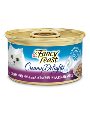 Fancy Feast Creamy Delights Chicken Feast With A Touch Of Real Milk In A Creamy Sauce