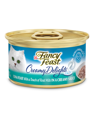 Fancy Feast Creamy Delights Tuna Feast With A Touch Of Real Milk In A Creamy Sauce