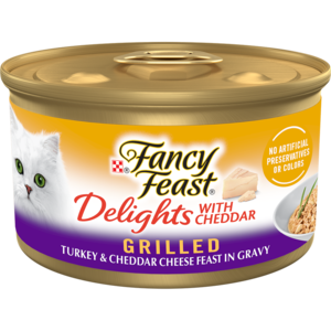 Fancy Feast Delights With Cheddar Grilled Turkey & Cheddar Cheese Feast In Gravy