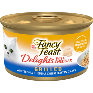 Fancy Feast Delights With Cheddar Grilled Whitefish & Cheddar Cheese Feast In Gravy