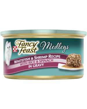 Fancy Feast Medleys Whitefish & Shrimp Recipe With Rice & Spinach In Gravy