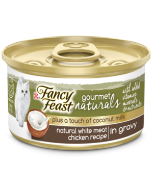 Fancy Feast Gourmet Naturals Natural White Meat Chicken Recipe In Gravy Plus A Touch of Coconut Milk