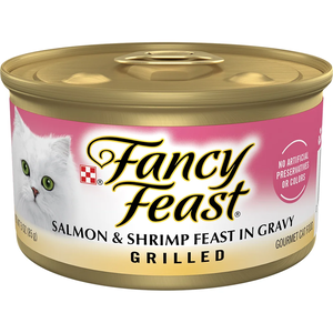 Fancy Feast Grilled Salmon & Shrimp Feast In Gravy