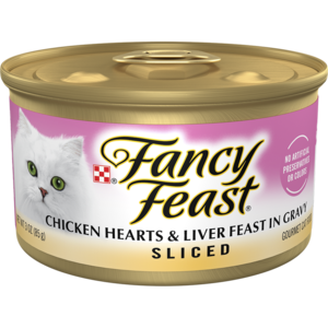 Fancy Feast Sliced Chicken Hearts & Liver Feast In Gravy