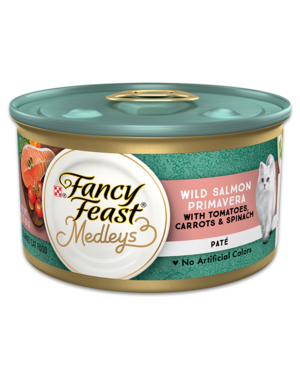 Fancy Feast Medleys Wild Salmon Primavera With Tomatoes, Carrots & Spinach Pate