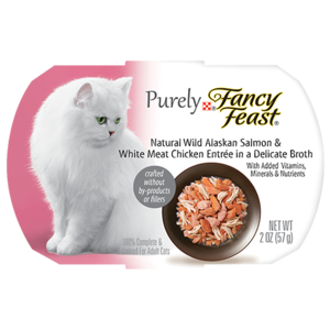 Fancy Feast Purely Natural Wild Alaskan Salmon & White Meat Chicken Entree In A Delicate Broth