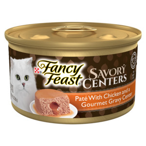 Fancy Feast Savory Centers Pate With Chicken and a Gourmet Gravy Center