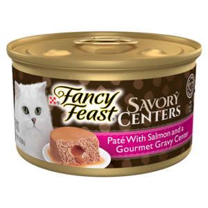 Fancy Feast Savory Centers Pate With Salmon and a Gourmet Gravy Center
