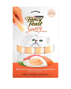 Fancy Feast Savory Purée Naturals With Natural Salmon & Tuna In A Demi-Glace