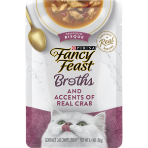 Fancy Feast Seafood Bisque Broths With Accents Of Real Crab