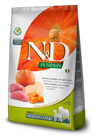 Farmina N&D Pumpkin Medium & Maxi Adult Wild Boar, Pumpkin and Apple Recipe