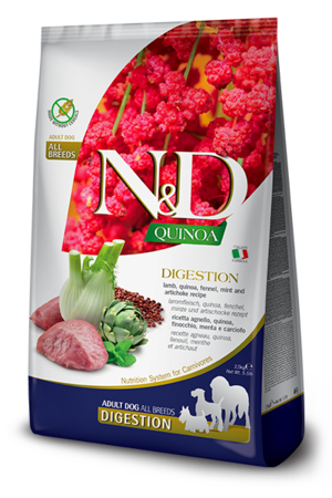 Farmina N&D Quinoa Digestion Recipe With Lamb, Quinoa, Fennel, Mint and Artichoke For Dogs