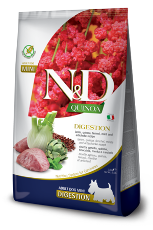 Farmina N&D Quinoa Mini Digestion Recipe With Lamb, Quinoa, Fennel, Mint and Artichoke For Dogs