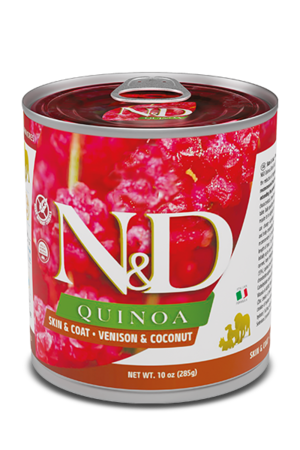 Farmina N&D Quinoa Skin & Coat Recipe With Venison & Coconut For Dogs
