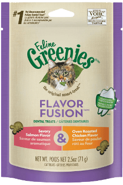 Greenies Flavor Fusion Dental Treats Savory Salmon Flavor & Over-Roasted Chicken Flavor
