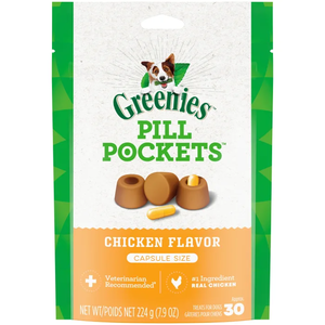 Greenies Pill Pockets Chicken Flavor (Capsule Size)