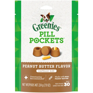 Greenies Pill Pockets Peanut Butter Flavor (Capsule Size)