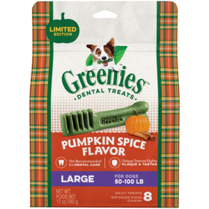 Greenies Pumpkin Spice Flavor Large Dental Treats