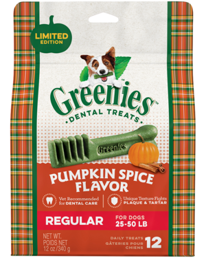 Greenies Pumpkin Spice Flavor Regular Dental Treats