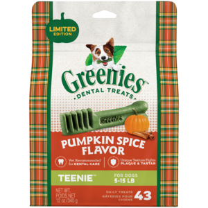 Greenies Pumpkin Spice Flavor Teenie Dental Treats