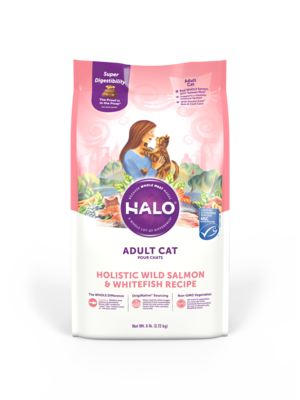 Halo Adult Cat Holistic Wild Salmon & Whitefish Recipe