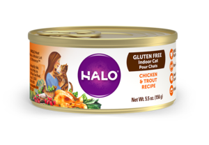 Halo Gluten Free Indoor Cat Chicken & Trout Recipe