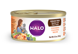 Halo Grain Free Senior Cat Chicken & Chickpea Recipe