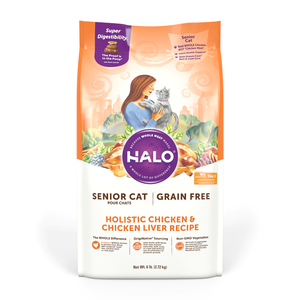 Halo Grain Free Senior Cat Holistic Chicken & Chicken Liver Recipe