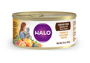 Halo Grain Free Senior Cat Turkey & Chickpea Recipe