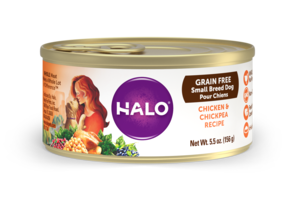 Halo Grain Free Small Breed Dog Chicken & Chickpea Recipe