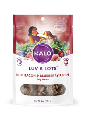 Halo Luv-A-Lots Beef, Bacon & Blueberry Recipe Dog Treats