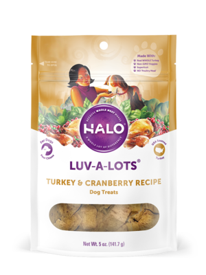 Halo Luv-A-Lots Turkey & Cranberry Recipe Dog Treats