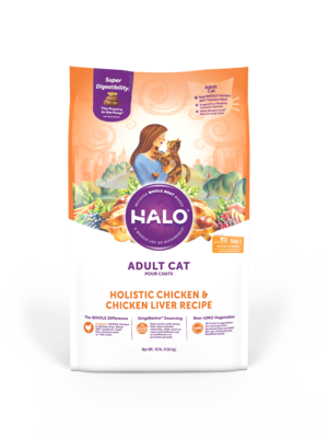 Halo Adult Cat Holistic Chicken & Chicken Liver Recipe