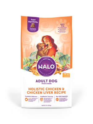 Halo Adult Dog Holistic Chicken & Chicken Liver Recipe