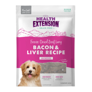 Health Extension Raw Coated Bites Bacon & Liver Recipe (Freeze-Dried Beef Lung)