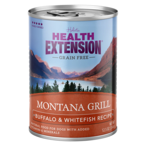 Health Extension Grain Free Canned Dog Food Montana Grill Buffalo & Whitefish Recipe