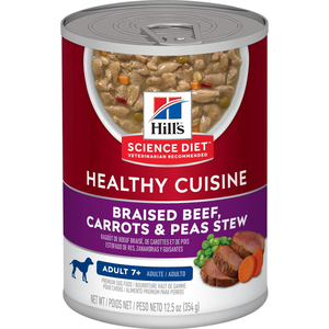 Hill's Science Diet Healthy Cuisine Adult 7+ Braised Beef, Carrots & Peas Stew
