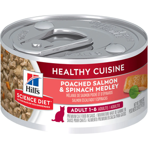 Hill's Science Diet Healthy Cuisine Poached Salmon & Spinach Medley For Adult Cats