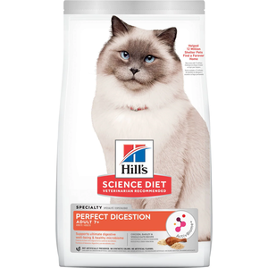 Hill's Science Diet Perfect Digestion Chicken, Barley & Whole Oats Recipe For Adult 7+ Cats
