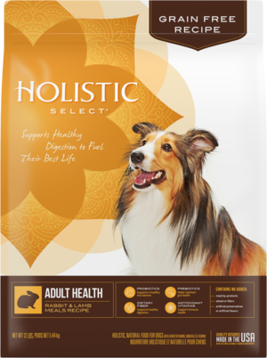 Holistic Select Grain Free Adult Health Rabbit & Lamb Meals Recipe