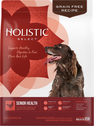 Holistic Select Grain Free Senior Health Chicken Meal & Lentils Recipe