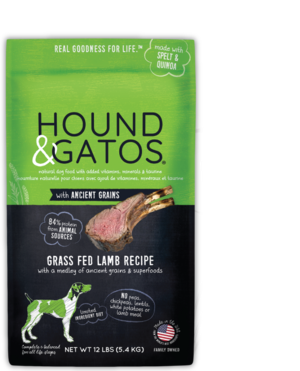 Hound & Gatos Ancient Grains Grass Fed Lamb Recipe For Dogs