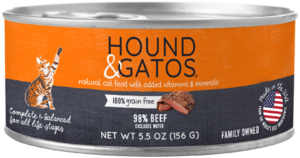 Hound & Gatos Grain Free 98% Beef Recipe For Cats