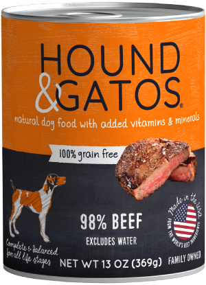 Hound & Gatos Grain Free 98% Beef Recipe For Dogs